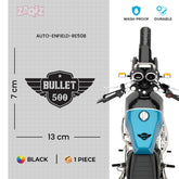 Royal Enfield Bullet 350 Winged Badge Sticker | Motorcycle Tank, Side Panel & Helmet Decal